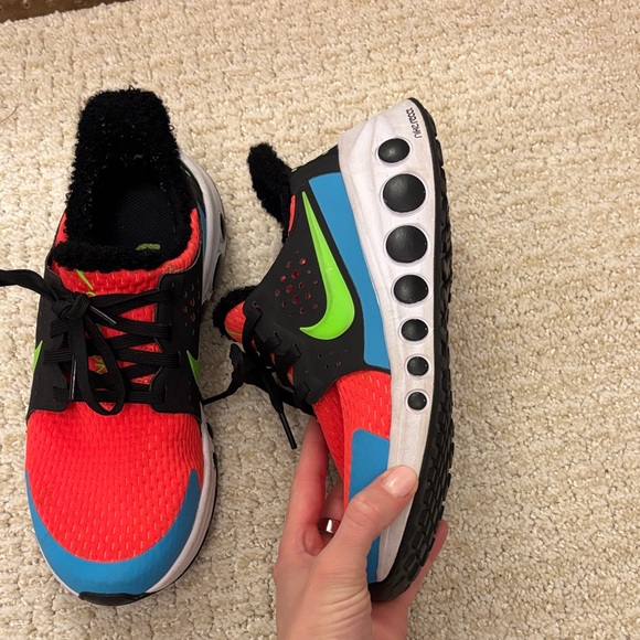 Nike Kids Red and Blue Sneakers with Green Swoosh - Picture 4 of 5